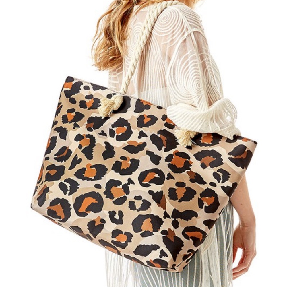 Leopard Beach Bag - swim